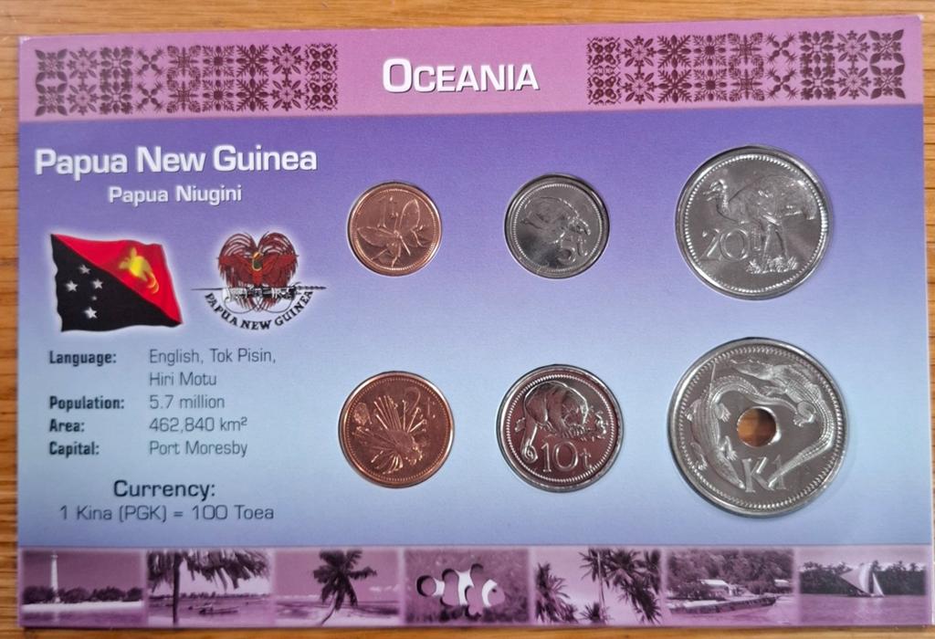 124# Coins of the World muntset Papua New Guinea, Postzegels en Munten, Ophalen of Verzenden
