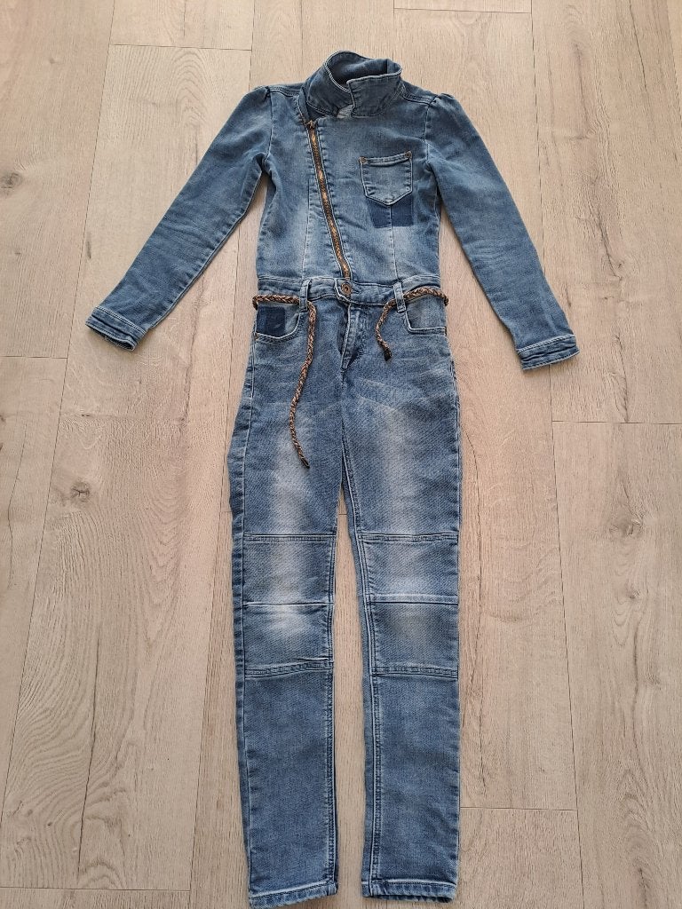 Dutch dream denim jumpsuit maat 146, Broek, Ophalen of Verzenden, Zo goed als nieuw, Dutch Dream Denim
