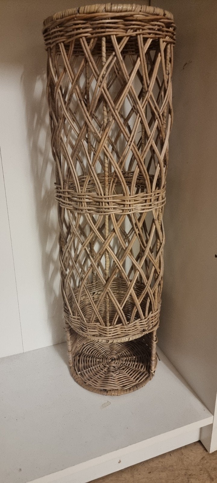 Rattan toiletrolhouder, Ophalen, Zo goed als nieuw, Bruin