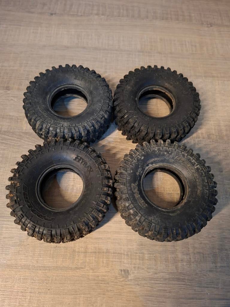 Proline hyrax 1.9 120mm rc crawler banden zonder foam, Ophalen of Verzenden, Gebruikt, Auto offroad