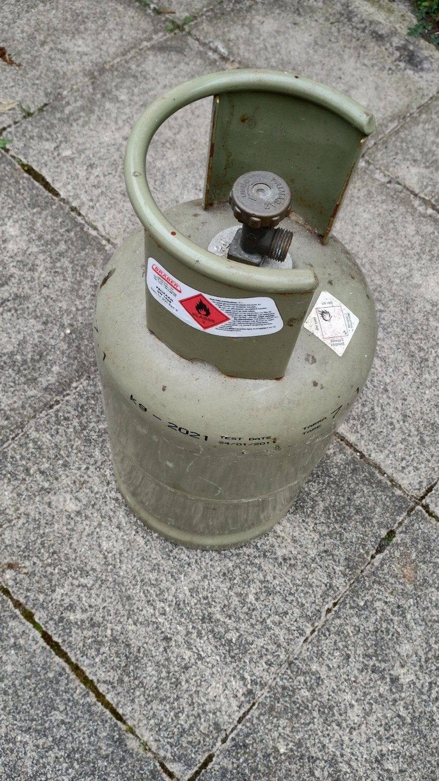 Gasfles leeg 12L, Caravans en Kamperen, Ophalen, Gebruikt