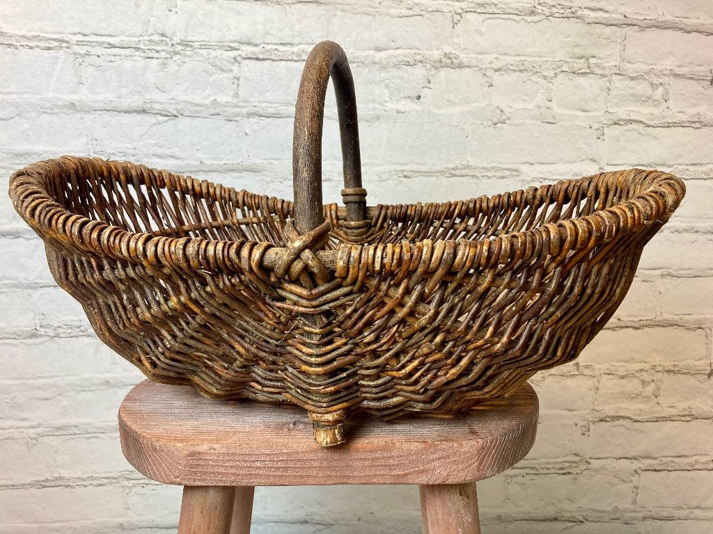 Prachtige brocante Franse Oogstmand / Plukmand, Ophalen of Verzenden