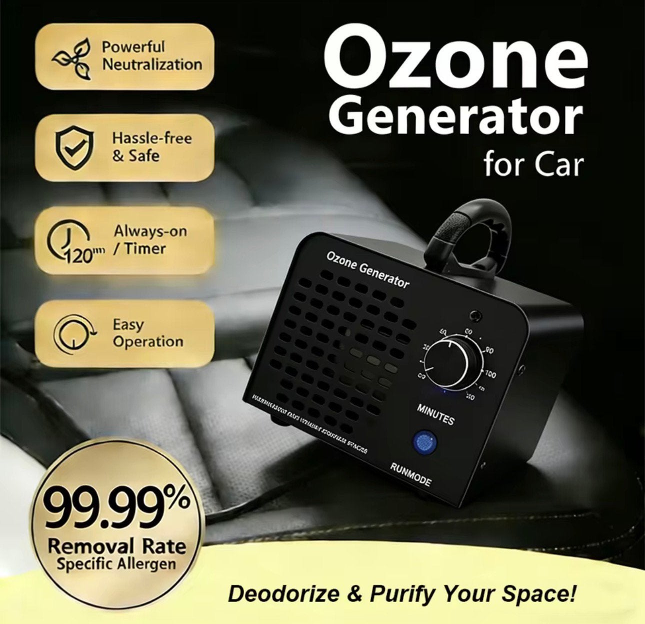 Ozon generator 60000 mg Extra krachtig Reiniging auto, Ophalen of Verzenden, Nieuw, Luchtreiniger