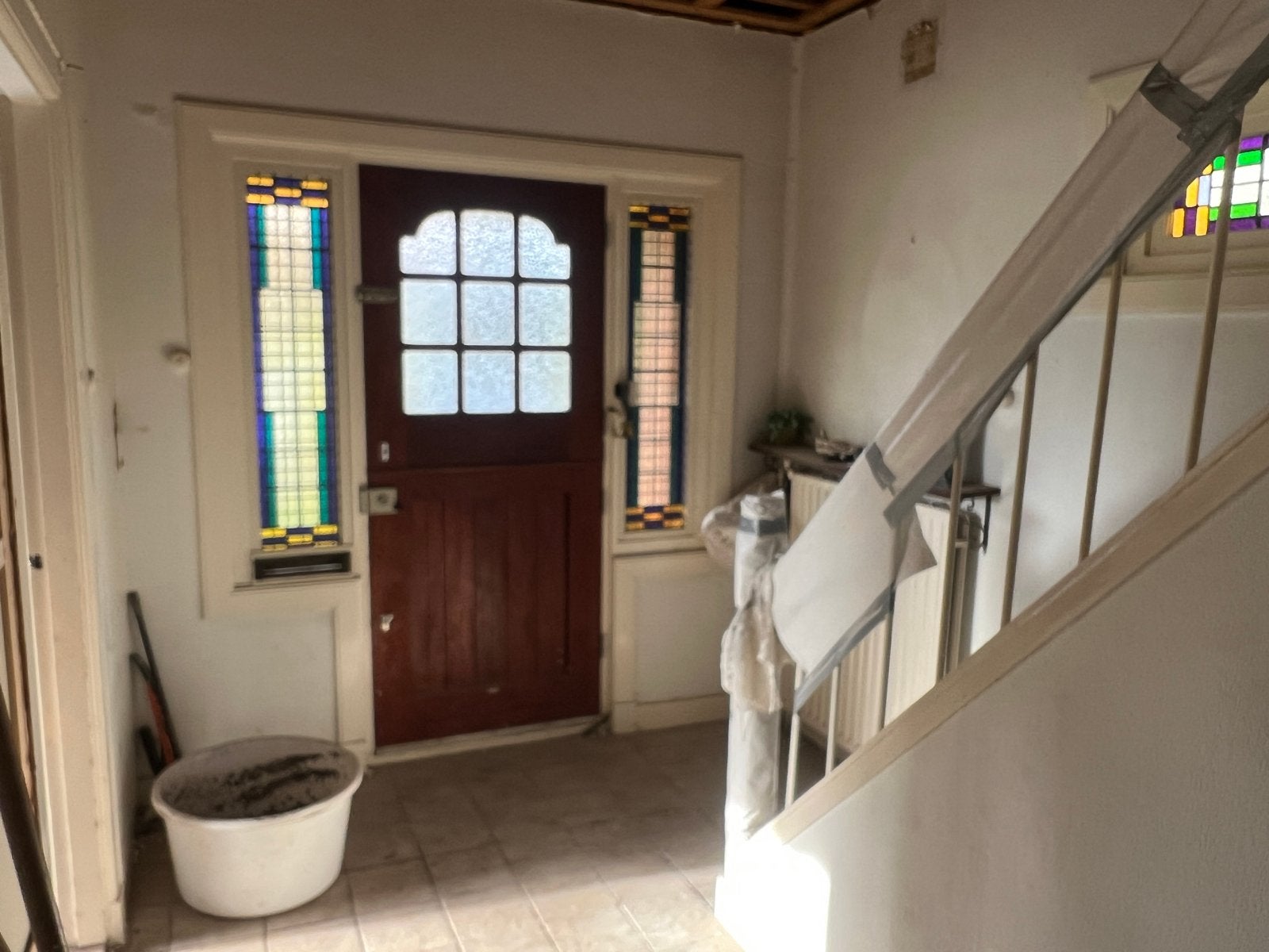 Mooie hardhouten voordeur jaren '30 woning, goede staat, Doe-het-zelf en Verbouw, Deuren en Horren, Ophalen, Gebruikt, 80 tot 100 cm