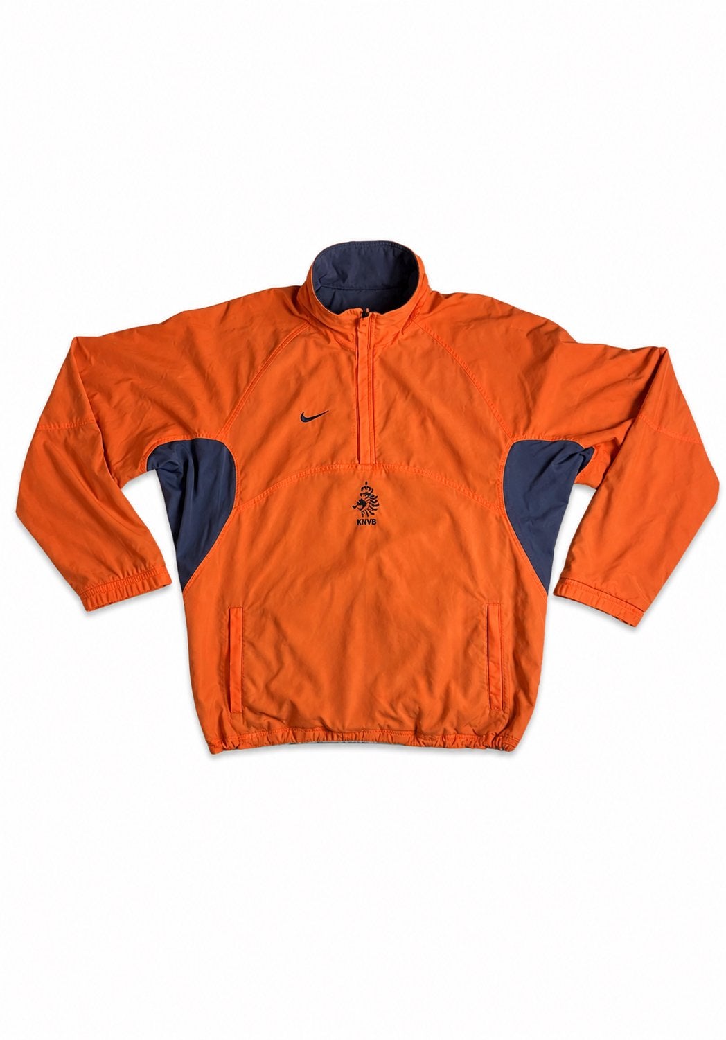 Vintage Oranje Nike Trainingsjack 2000 KNVB Holland, Maat 48/50 (M), Oranje, Ophalen of Verzenden, Zo goed als nieuw