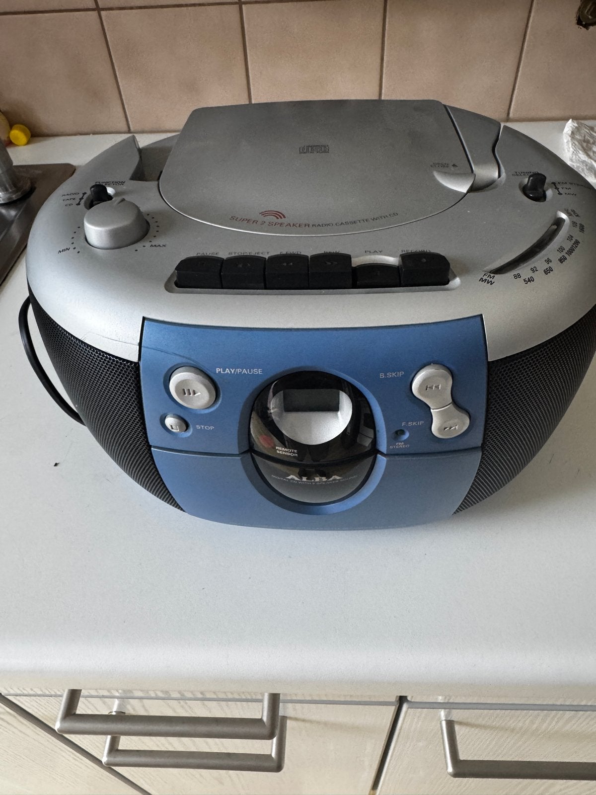 Radio/Cassette/CD speler - Radio en cassette werken, Ophalen, Gebruikt, Radio, Met cd-speler