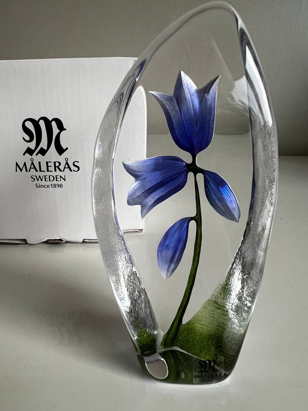 Zweeds Design Målerås Flora Grasklokje Glasobject Jonasson, Ophalen of Verzenden, Object, Glas