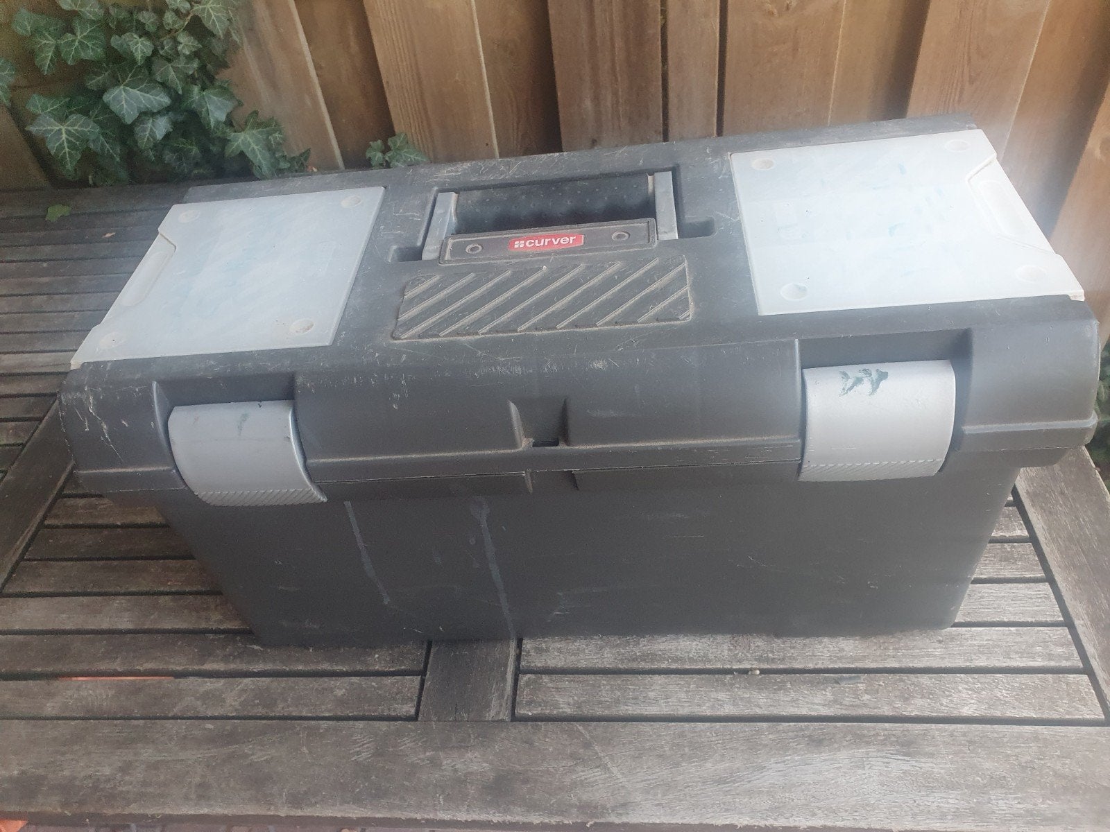 5 verschillende schuurmachines in curver opbergbox, Ophalen