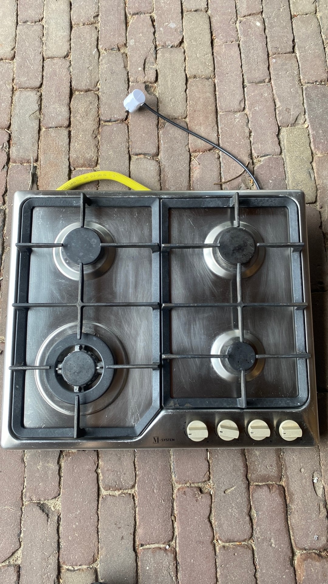 Gaskookplaat zonder aangekoekt vuil, Ophalen, Gebruikt, 4 kookzones, Inbouw
