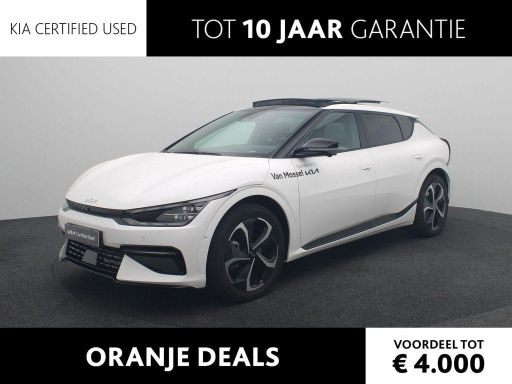 Kia EV6 GT-Line 77.4 kWh | LED | Meridian Sound | Panoramada, Automaat, Wit, Origineel Nederlands, Parkeerassistent