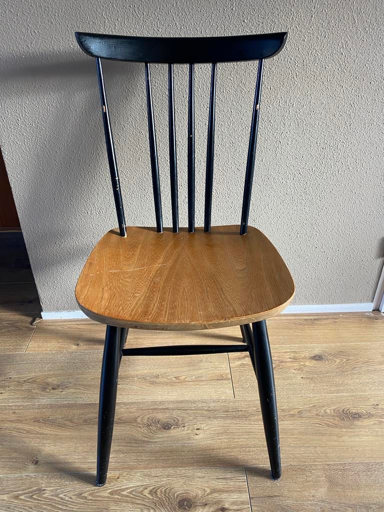 Vintage Pastoe Nesto Tapiovaara spijlen stoel jaren 60, Ophalen, Gebruikt, Zwart, Eén