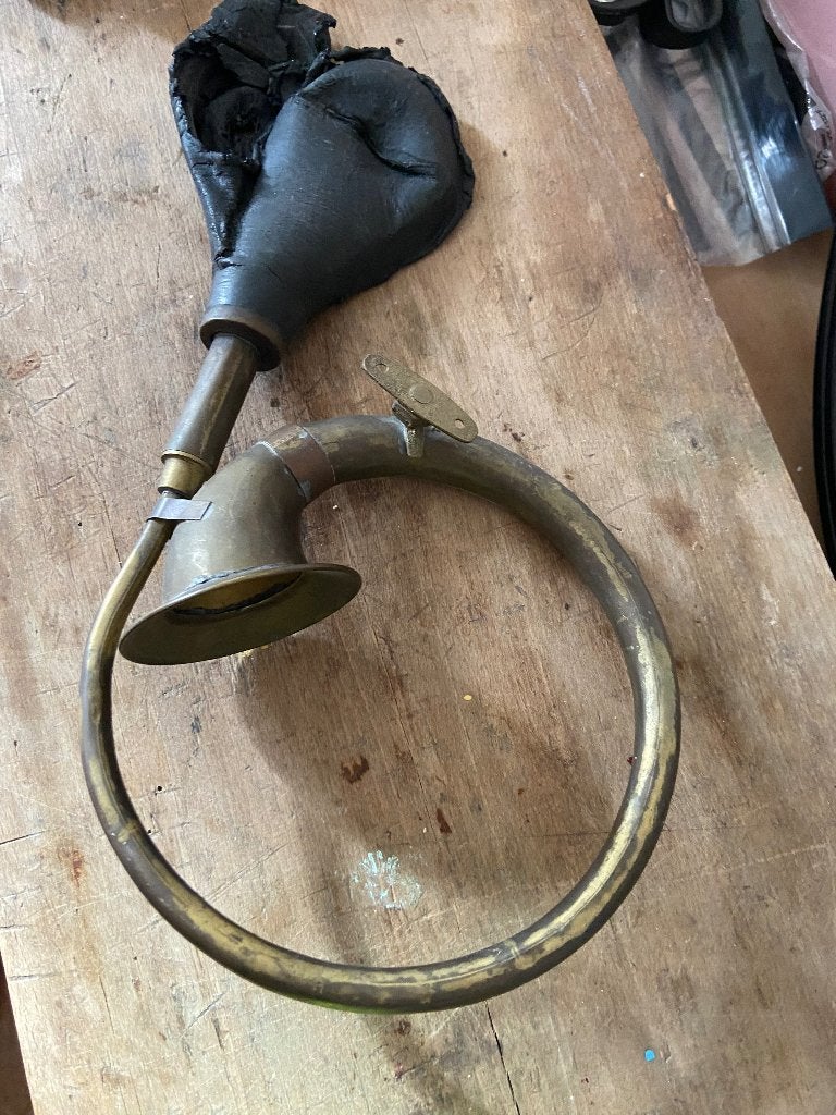 vintage koperen auto toeter, Ophalen of Verzenden, Koper
