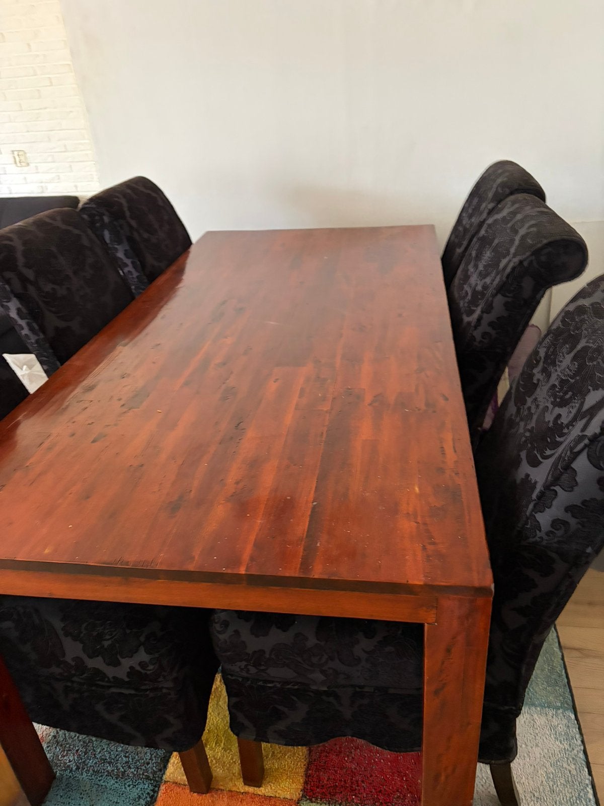 Houten eethoef tafel GRATIS, Ophalen, 200 cm of meer, 50 tot 100 cm, Zo goed als nieuw