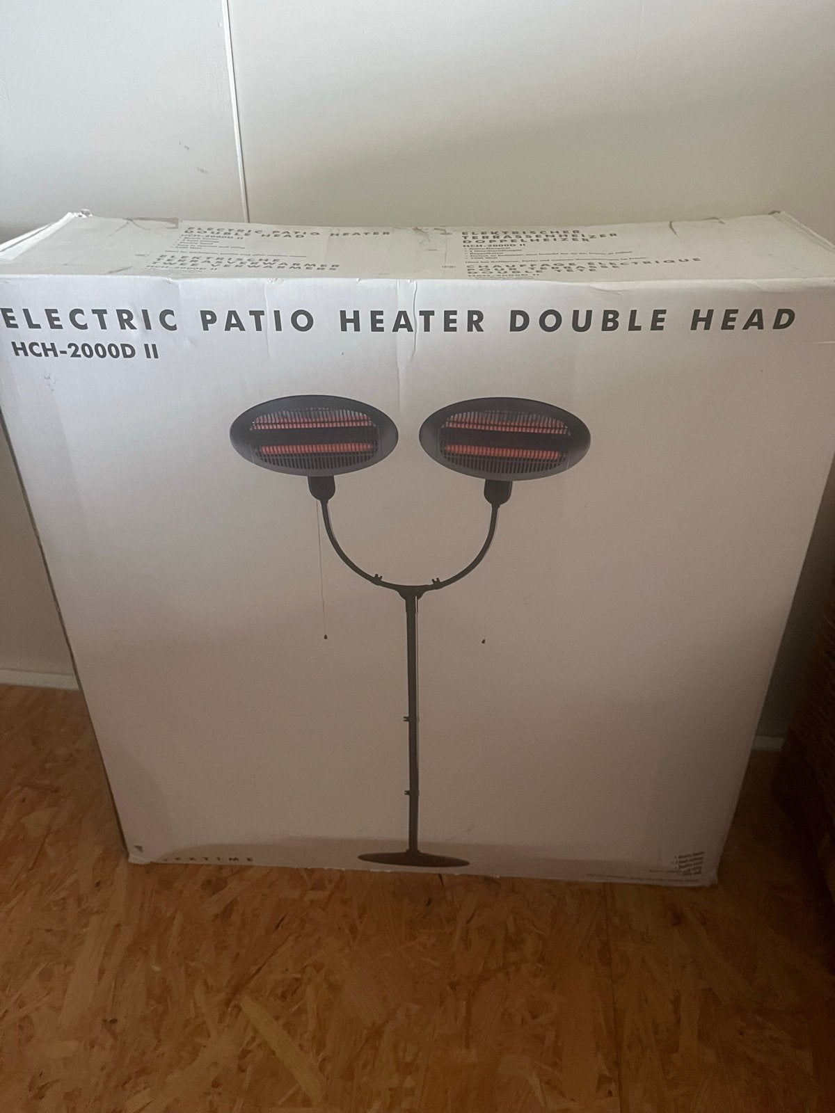 Elektrische Terrasverwarmer Dubbele Kop HCH-2000D II, Ophalen, Nieuw, Elektrisch, Vloer