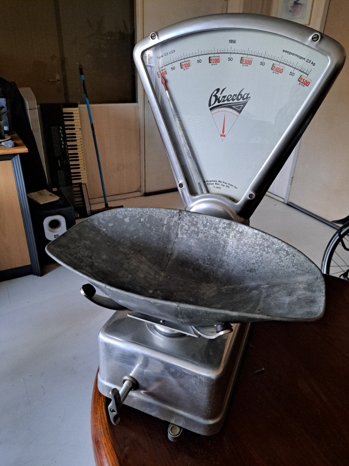 Te koop oude vintage Bizerba slagersweegschaal, Ophalen, 500 gram of grover, Minder dan 10 kg