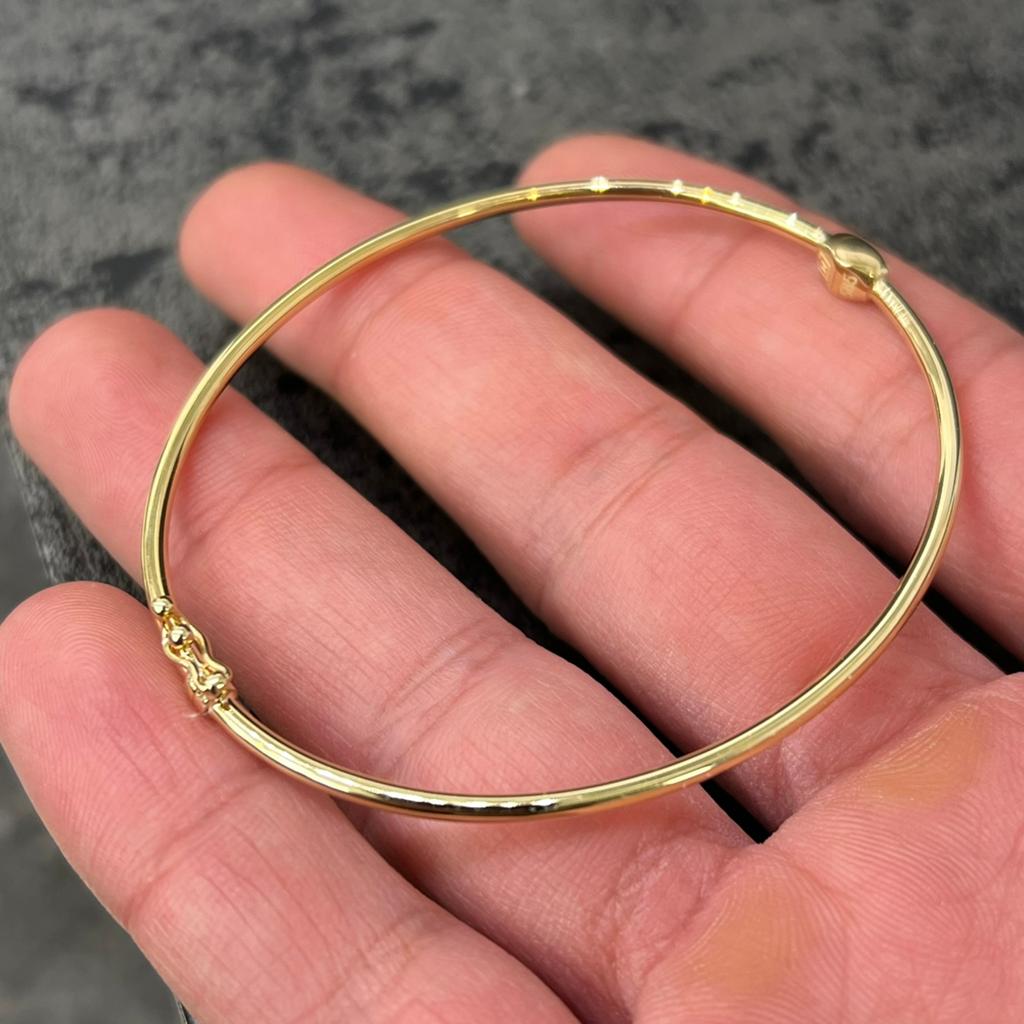 14k gouden slavenarmband prachtige armband italy, Ophalen of Verzenden, Zo goed als nieuw, Goud