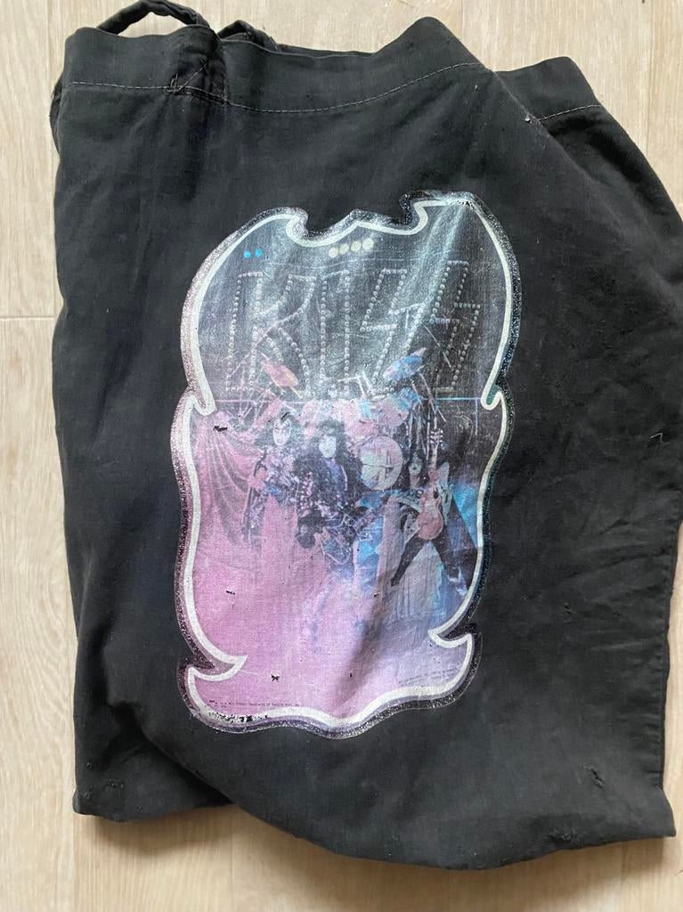 Vintage KISS Tas Zwart, Maat 38/40 (M), Zwart, Ophalen of Verzenden, Korte mouw