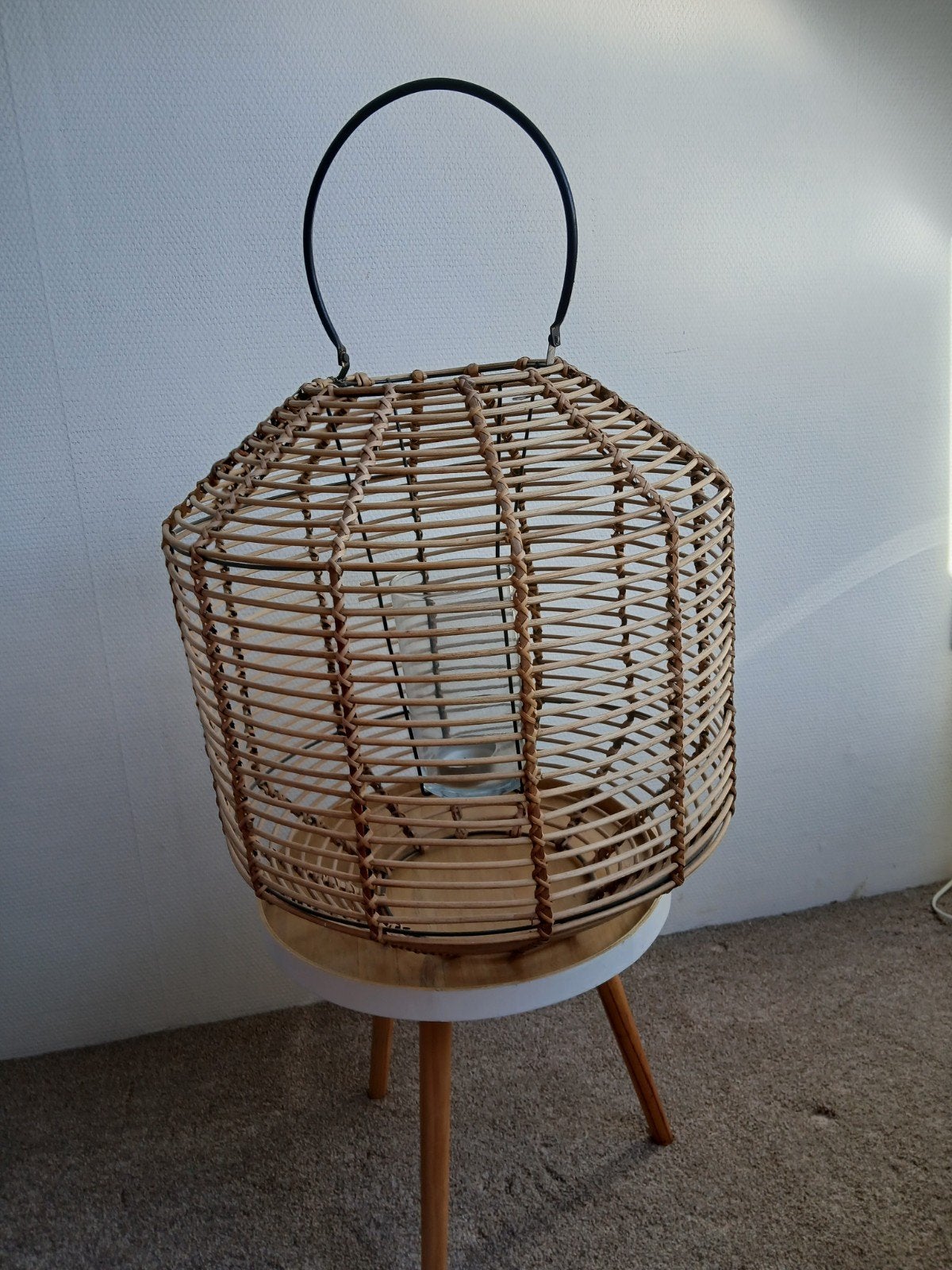 Groot rattan windlicht van Riviera Maison, Ophalen, Gebruikt, Overige materialen, Rivièra Maison