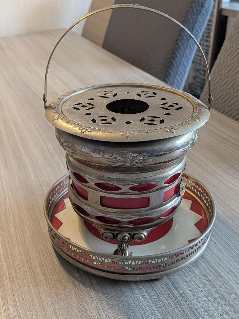 Art Deco Theelicht met spiritusbrander, Ophalen, Huis en Inrichting