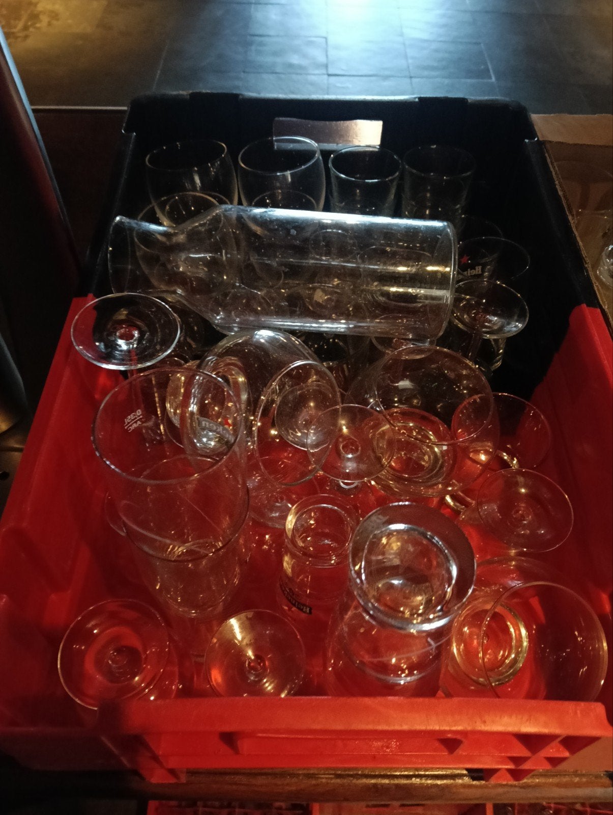 Diverse glazen collectie: bier, wijn, speciaal, shotglaasje, Overige typen, Ophalen, Gebruikt, Glas