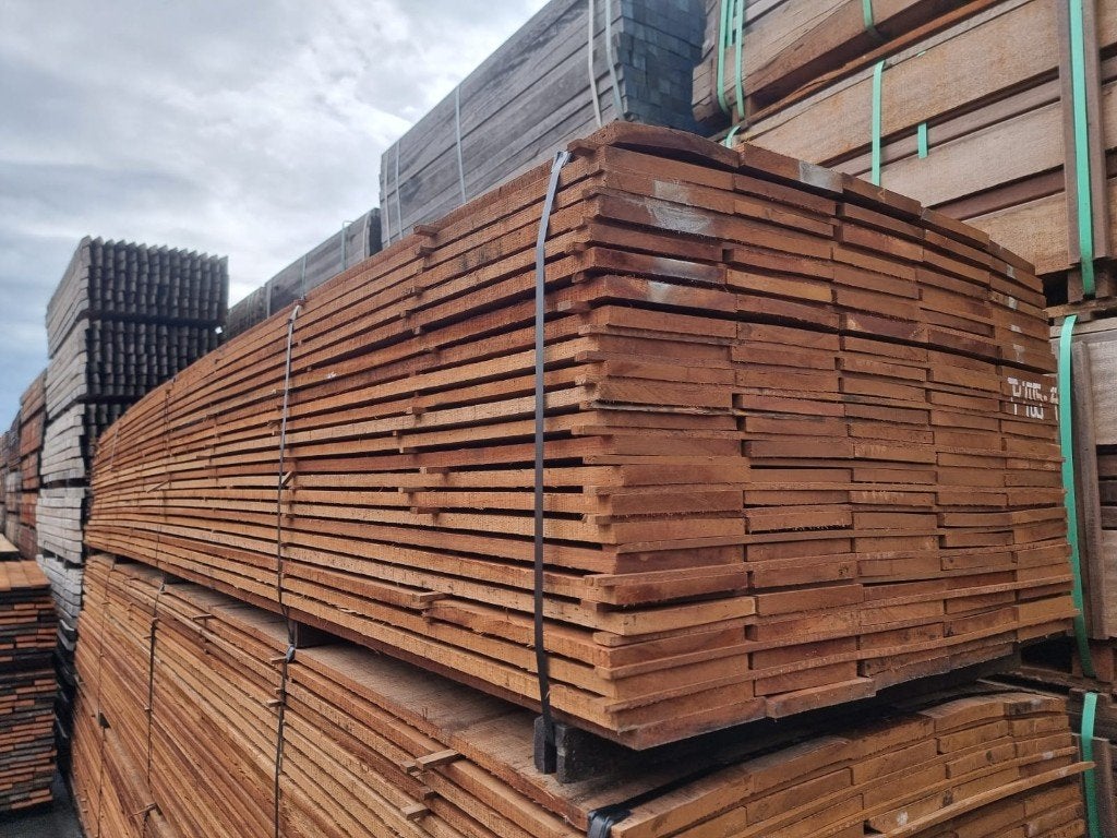 Hardhouten planken 20x200mm - Walbeschoeiing- Grondekering, Ophalen, Planken, Nieuw, Hardhout
