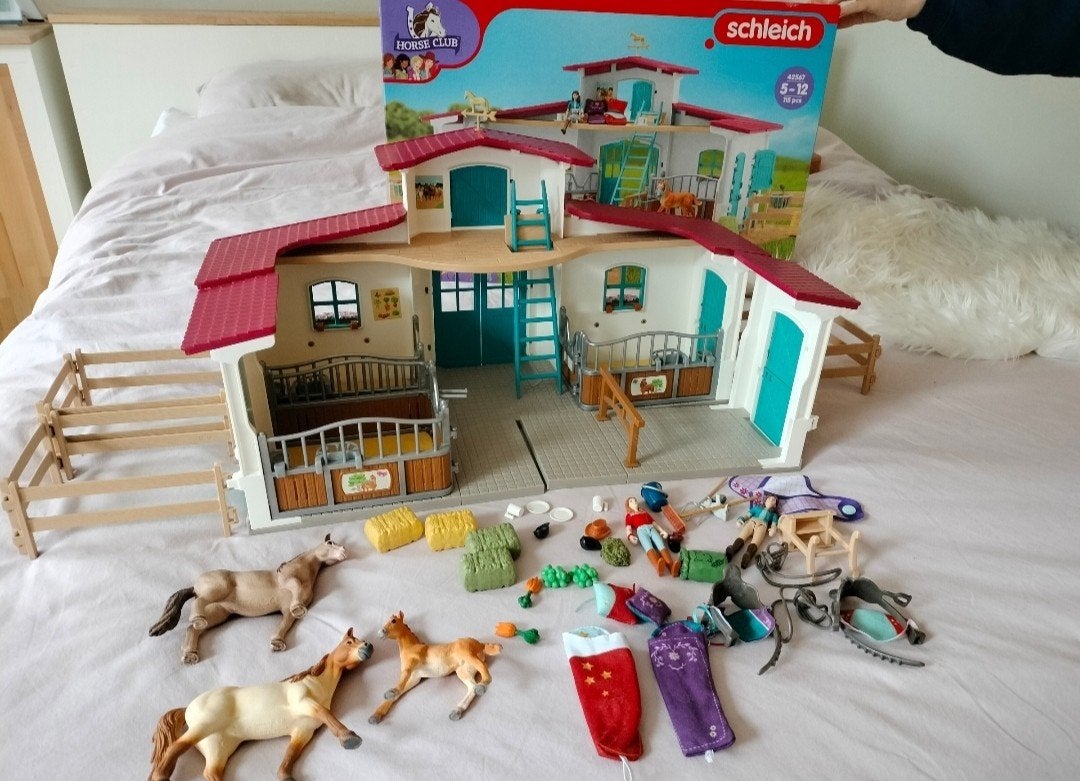 Schleich Manege 42567 met veel accessoires, Ophalen of Verzenden, Zo goed als nieuw, Jongen of Meisje