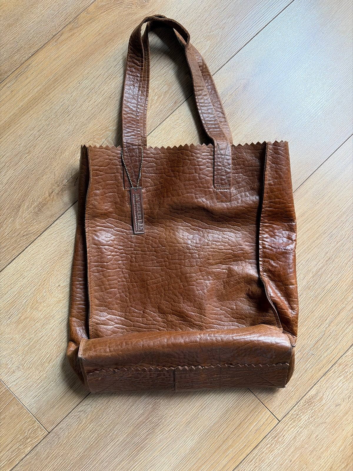My Paper Bag Shopper - Bruin Leer, Ophalen of Verzenden, Gebruikt, Bruin, Shopper