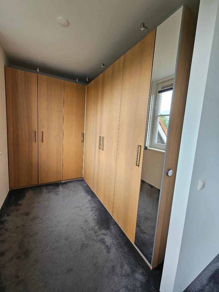 Kledingkast Pax (Ikea) incl. verlichting/diverse indelingen, Huis en Inrichting, Gebruikt, 200 cm of meer, Eikenhout, 200 cm of meer