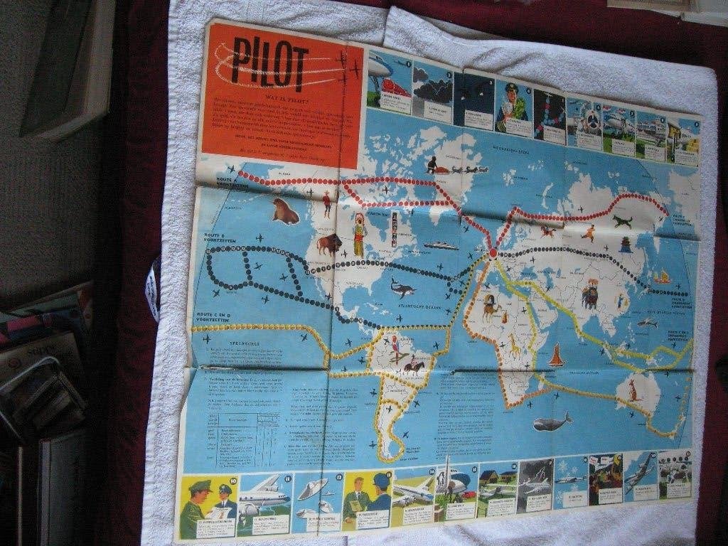 Pilot Poster spel van rond 1950 (1947 ?) van Royco soepen, Verzamelen, Ophalen of Verzenden, Gebruikt, Overige typen