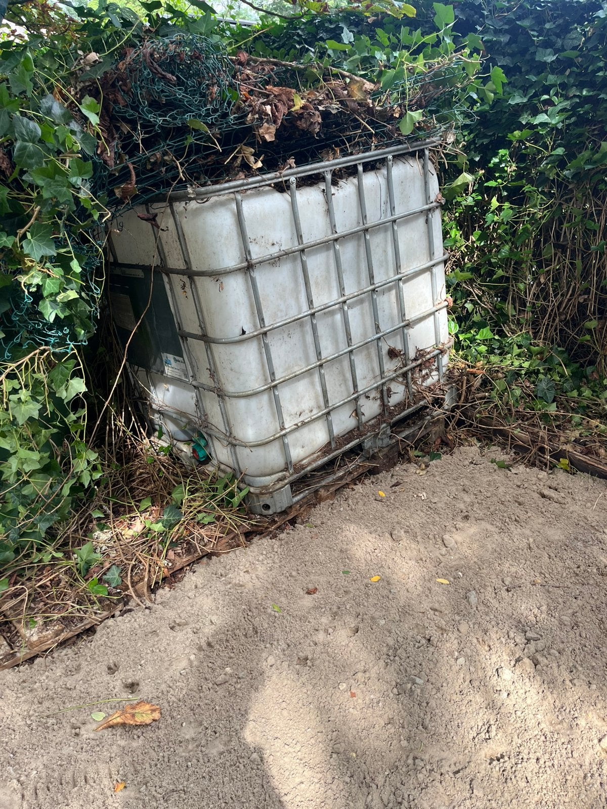 Ibc watercontainer 1000L, 150 liter of meer, Ophalen, Gebruikt, Kunststof