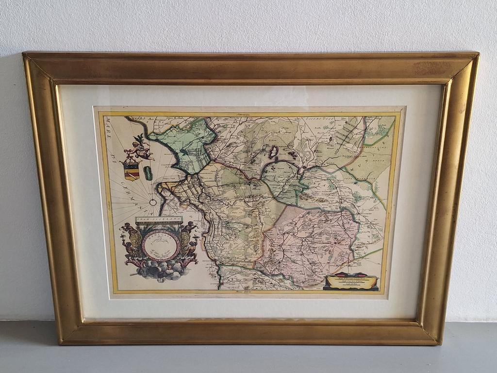 oude land-kaart Overijssel Tran-siselania en kust Engeland, Ophalen