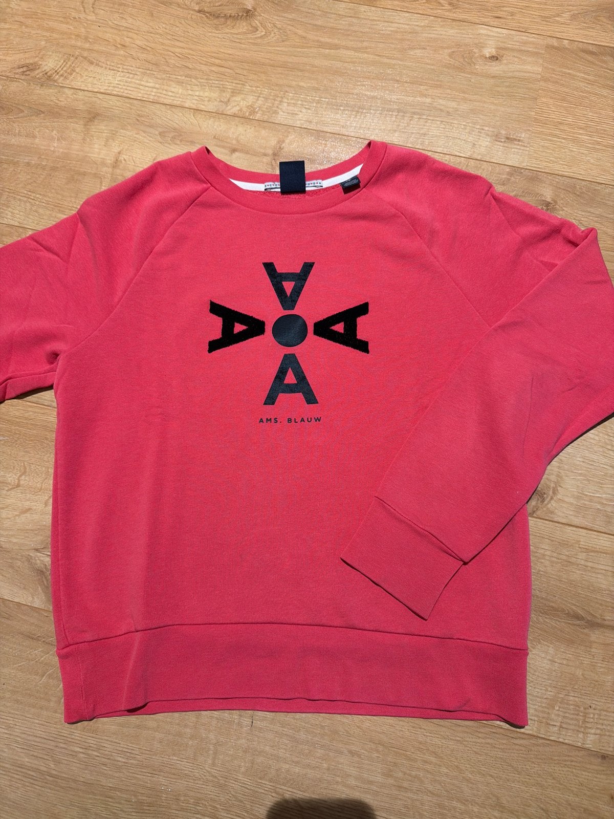 Scotch & Soda AMS. Blauw sweater rood maat S, Ophalen of Verzenden, Zo goed als nieuw, Maat 36 (S), Rood