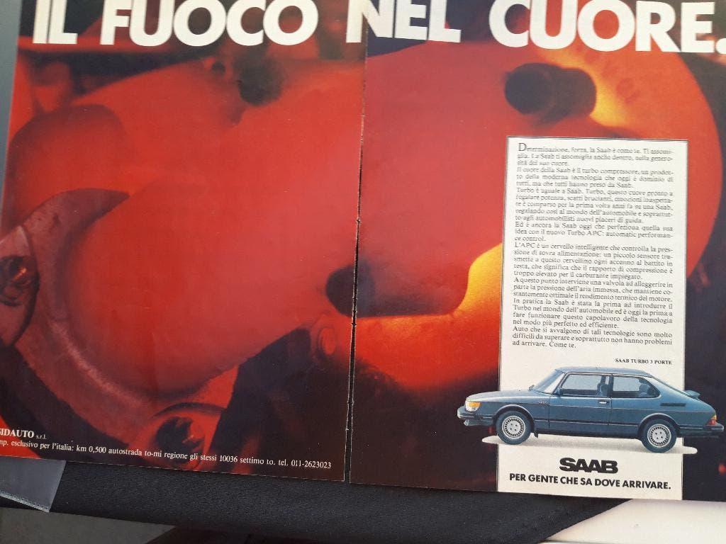 originele advertentie Saab Il Fuco nel Cuore - Italië– 1983, Verzamelen, Ophalen of Verzenden, Zo goed als nieuw, Auto's