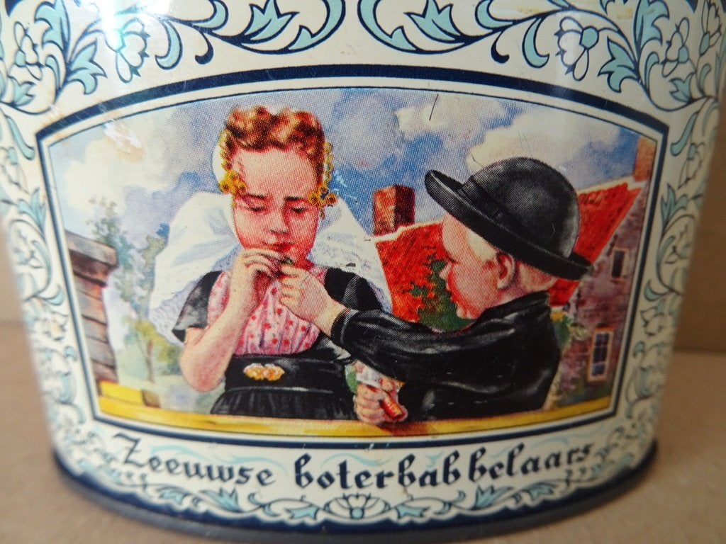 Vintage blik Van Melle Goes Eigenbak Zeeuwse boterbabbelaars, Ophalen of Verzenden, Gebruikt, Overige, Overige merken