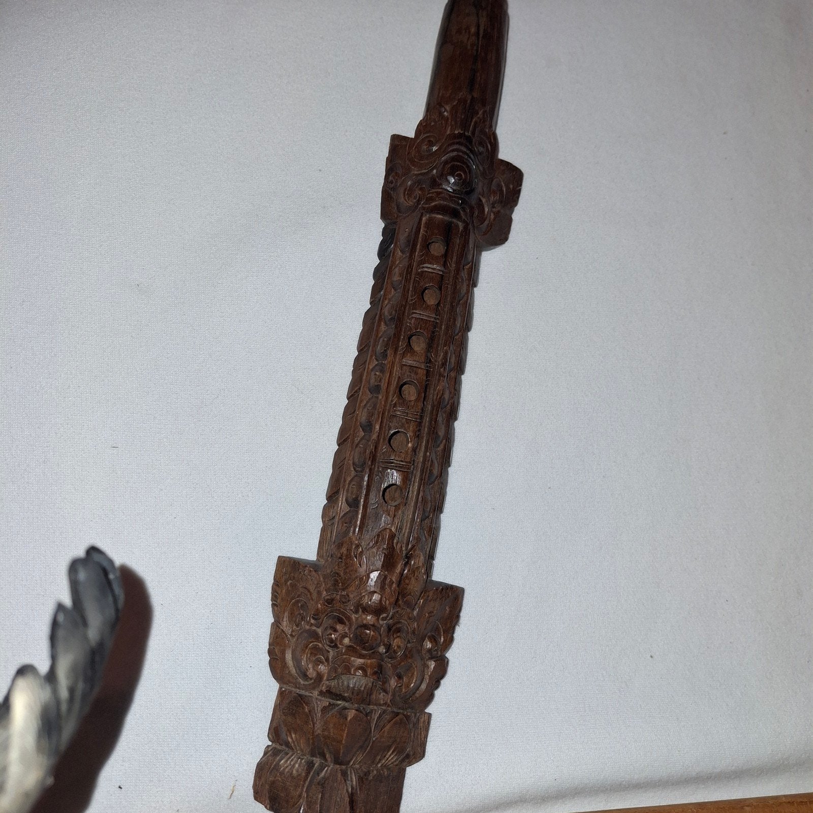 Vintage Houten Fluit - Gedetailleerd Handwerk, Houtsnijwerk, Art deco, Ophalen of Verzenden, Handgemaakt