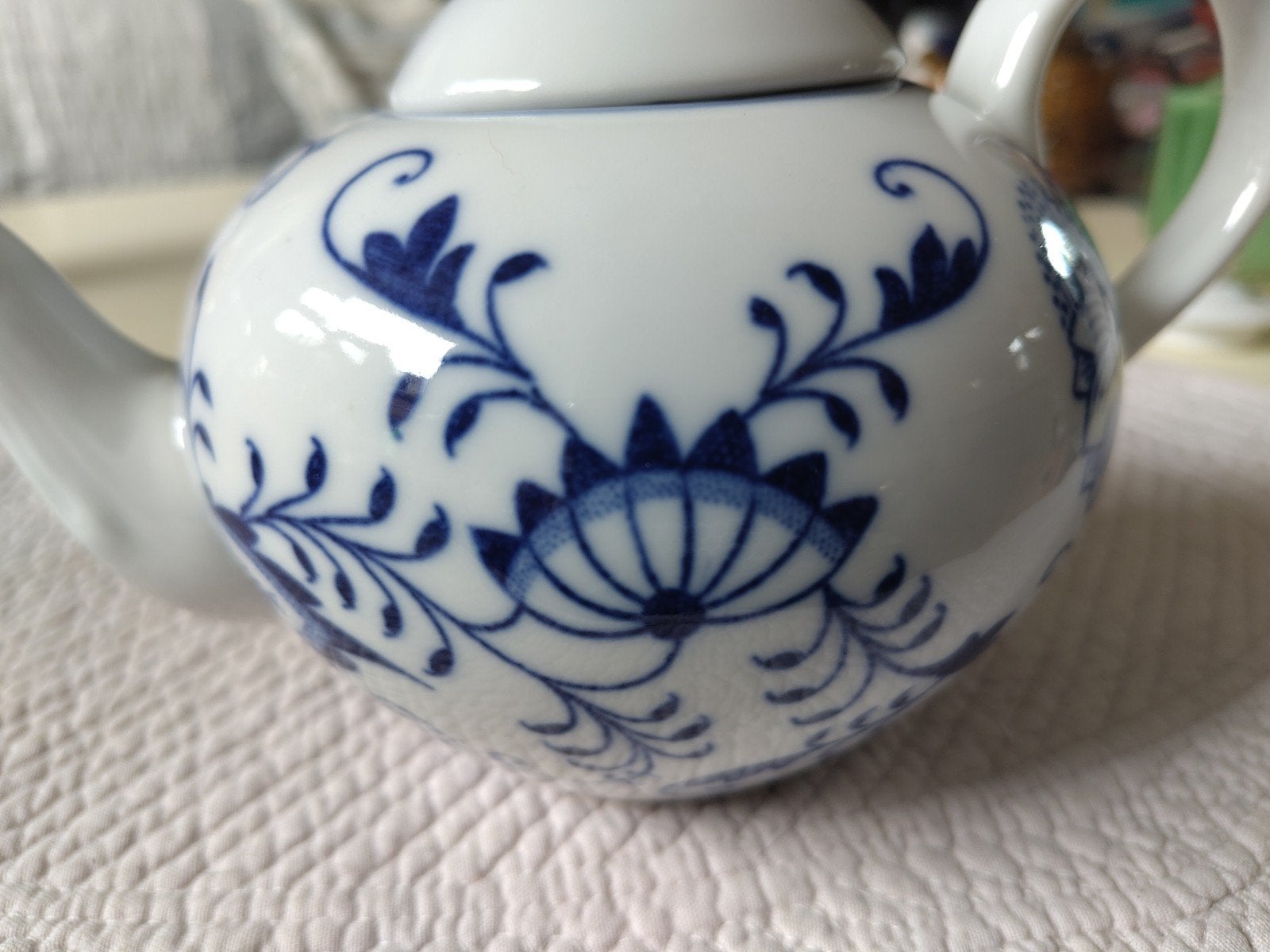 Zwiebelmuster theepotje., Antiek en Kunst, Antiek | Servies los, Ophalen of Verzenden