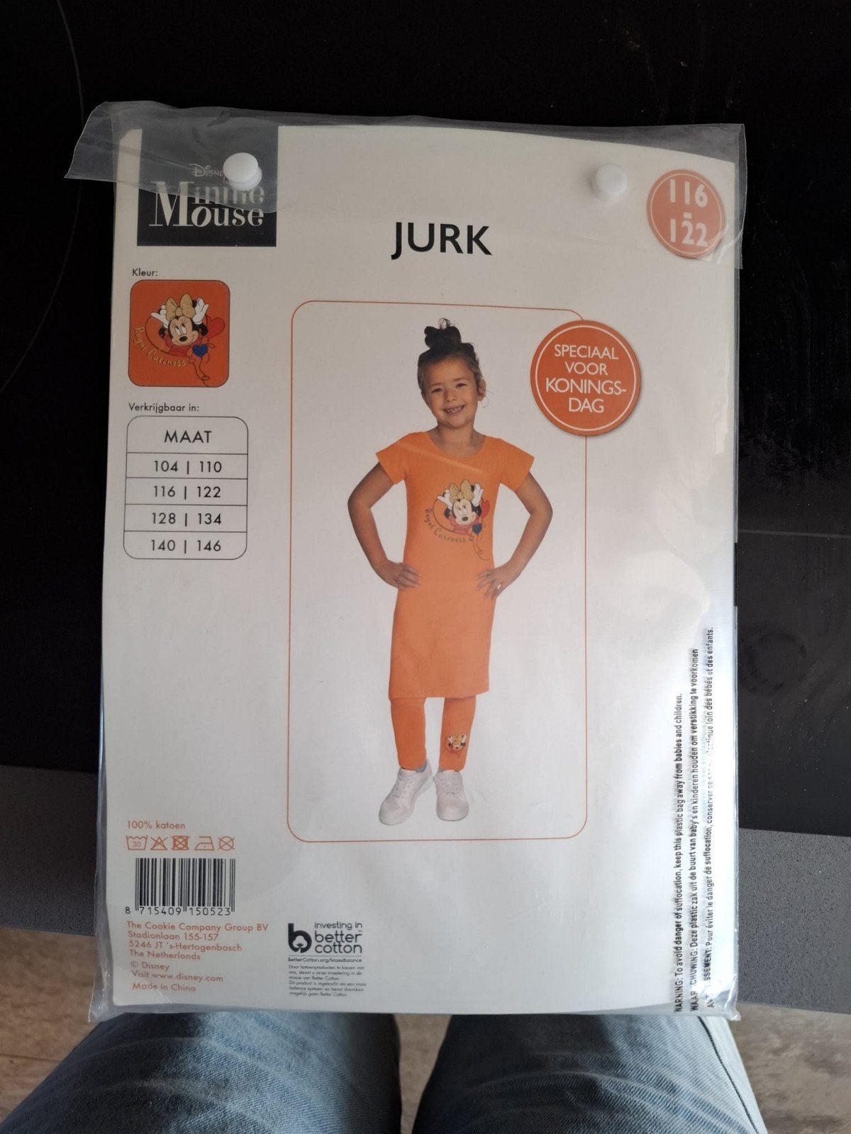 Nieuwe Minnie Mouse Jurk Maat 116/122 - Koningsdag Oranje, Meisje, Nieuw, Ophalen of Verzenden, Disney Minnie Mouse
