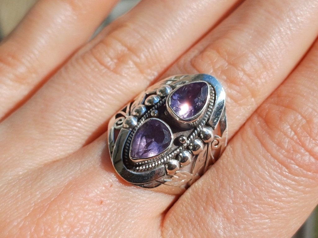 Vanoli 925 zilveren ring met amethist maat 18,25, Daiva1973@hotmail.com, 18 tot 19, Vanoli, Amsterdam