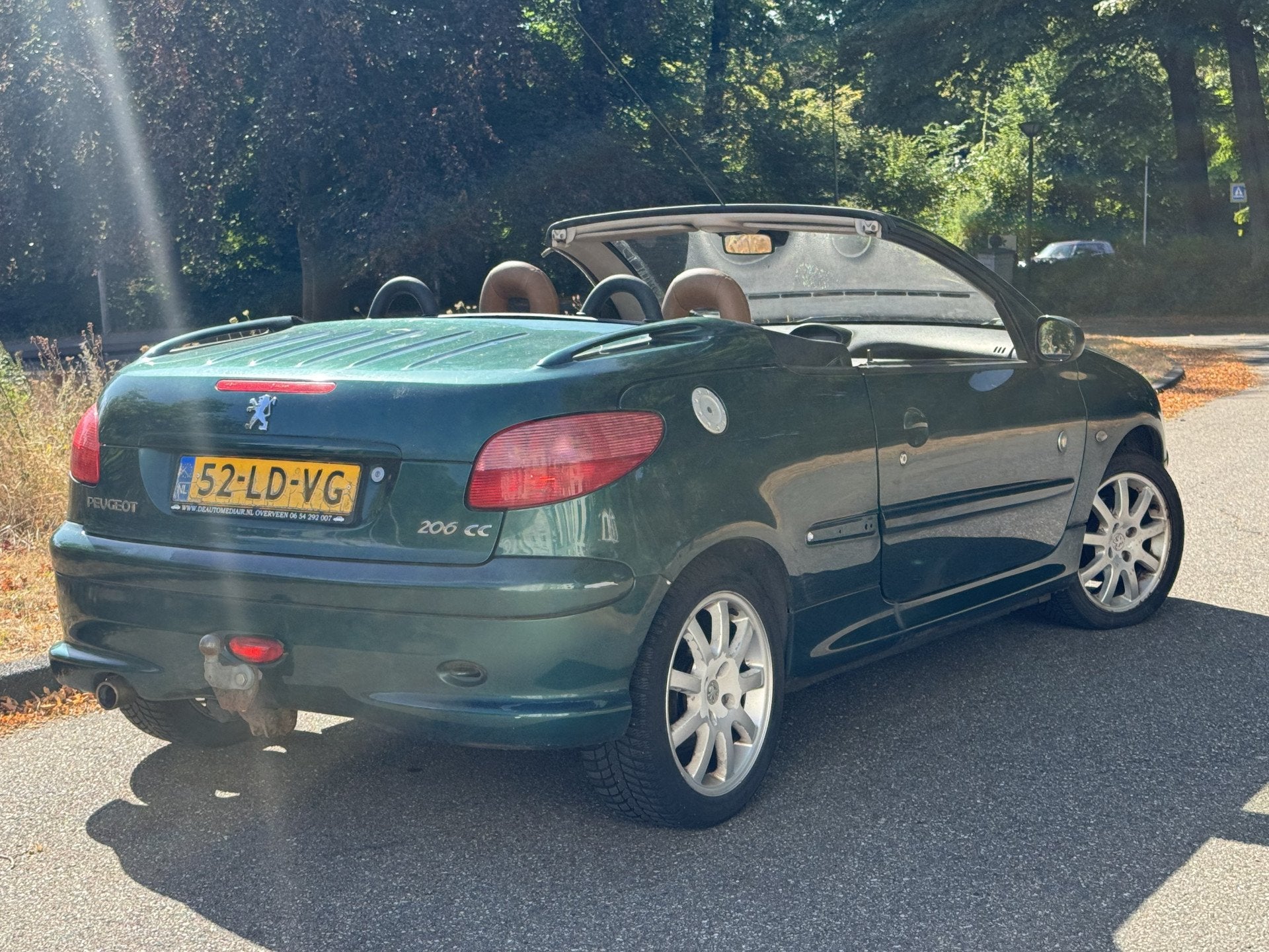 Peugeot 206 CC 1.6-16V CABRIO, (2X), ROLAND GARROS, VOLLEDER, Auto's, Voorwielaandrijving, Gebruikt, 4 cilinders, 4 stoelen