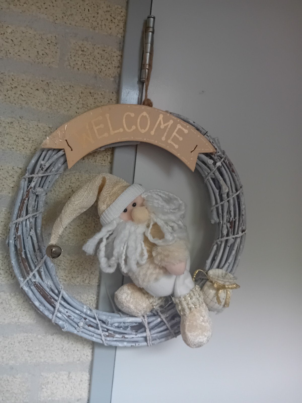 leuke witte kerstman welcome deurhanger, Diversen, Ophalen of Verzenden