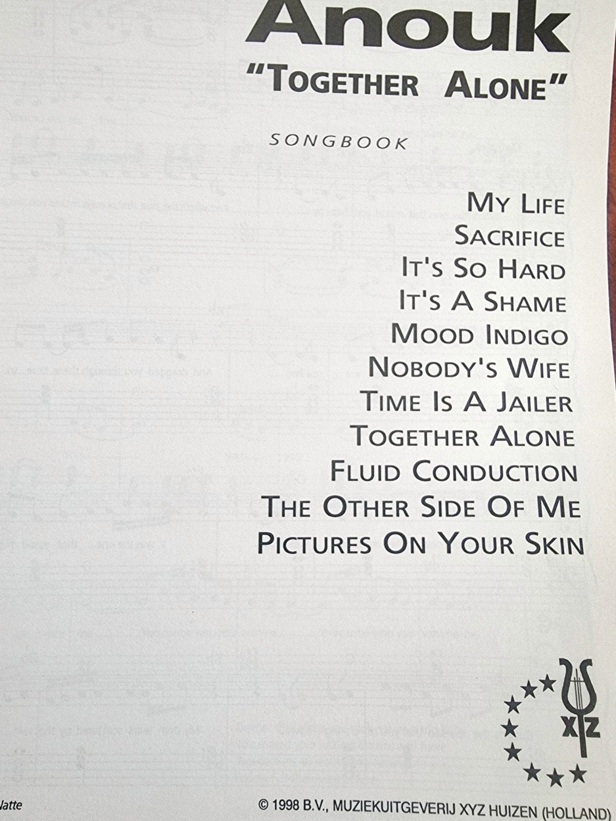 Anouk - Together Alone Songbook Art42, Gebruikt, Verzenden, Gitaar, Rock en Metal