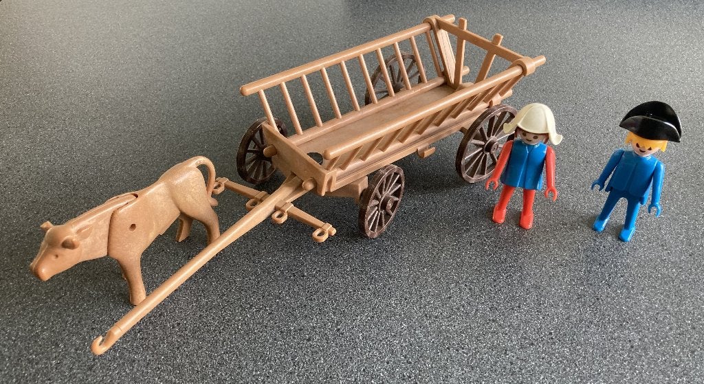Playmobil 3503 ossenwagen niet compleet, Ophalen of Verzenden, Gebruikt, Losse onderdelen