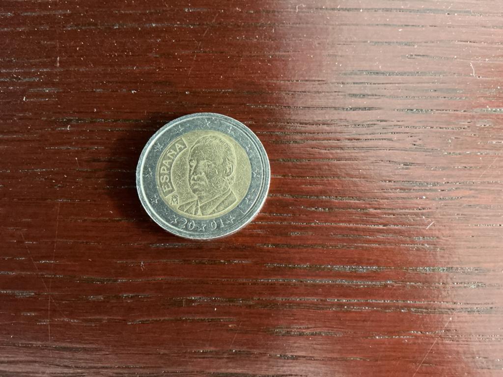 2 Euromunt Spanje, 2001, Postzegels en Munten, Munten | Europa | Euromunten, Ophalen of Verzenden, Spanje, 2 euro
