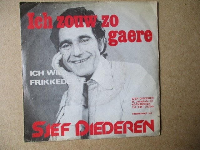 s0186 sjef diederen - ich zouw zo gaere, Ophalen, Gebruikt, 7 inch, Overige genres