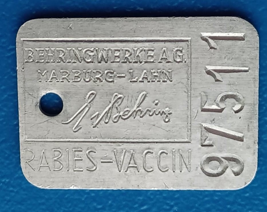 Hondenpenning Rabies Vaccin - 97511, Verzenden, Overige materialen, Nederland
