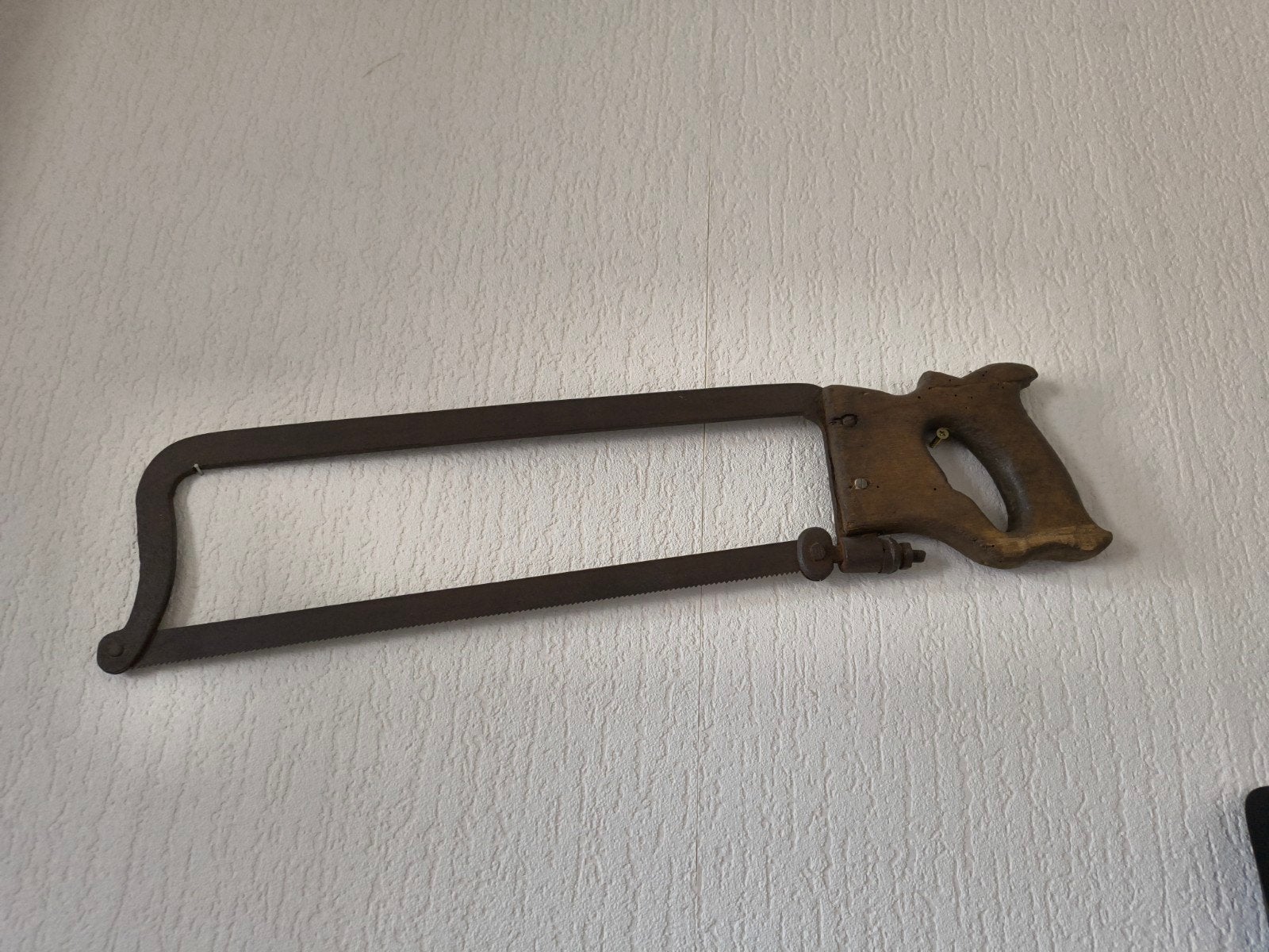 Oude ijzerzaag met houten handvat, Ophalen of Verzenden, Gebruikt, Zaag