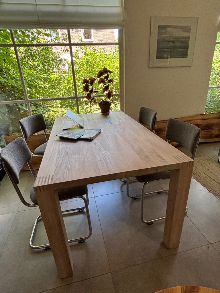 Pilat en Pilat eettafel Dorus - 160x90x76 cm, Ophalen, Eikenhout, 50 tot 100 cm, Zo goed als nieuw