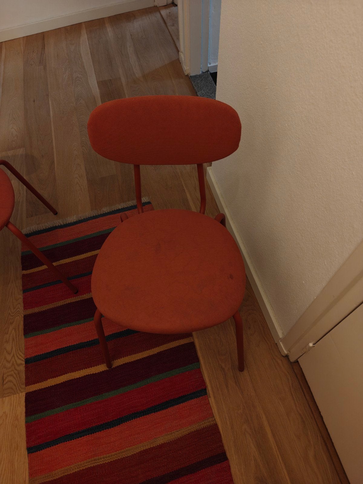 Ikea Östanö stoelen - Oranje, Huis en Inrichting, Stoelen, Ophalen, Gebruikt, Twee, Overige kleuren
