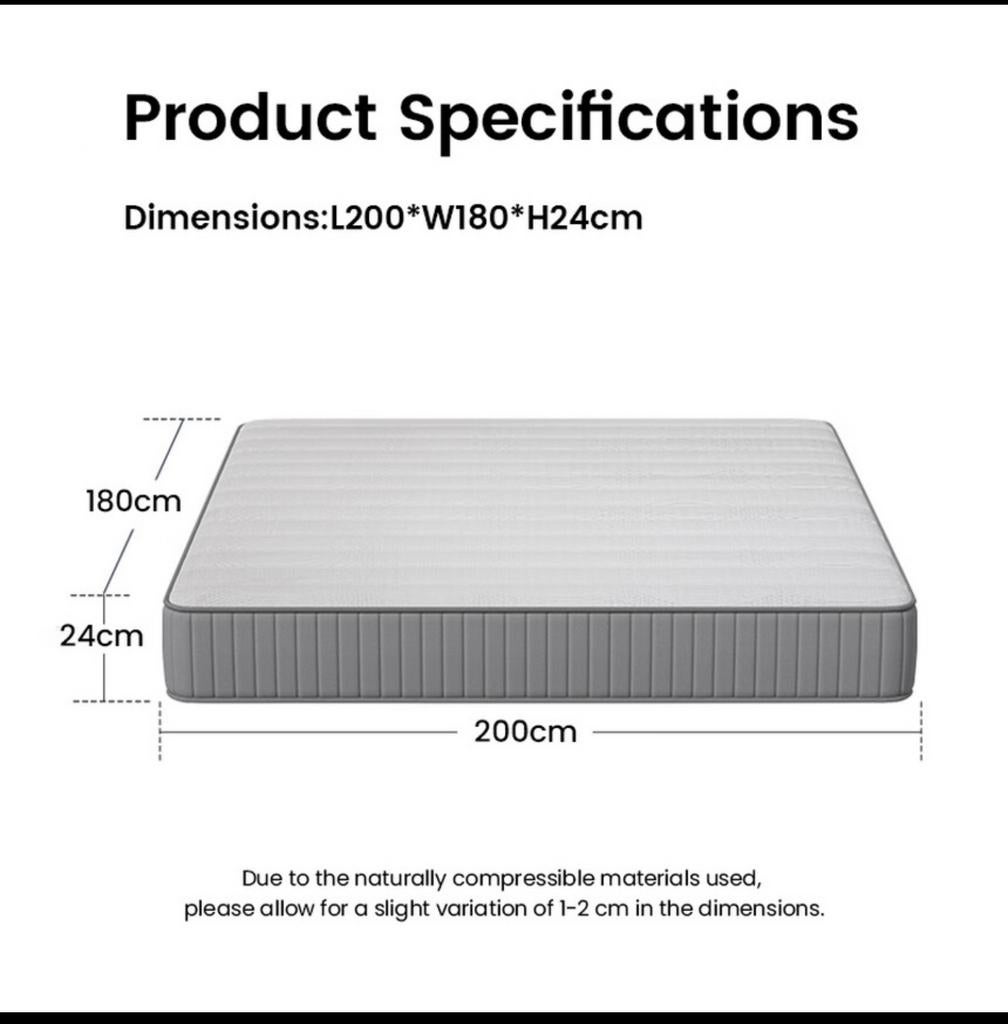 Matras 180x200, Ophalen of Verzenden, Zo goed als nieuw, Tweepersoons, 180 cm