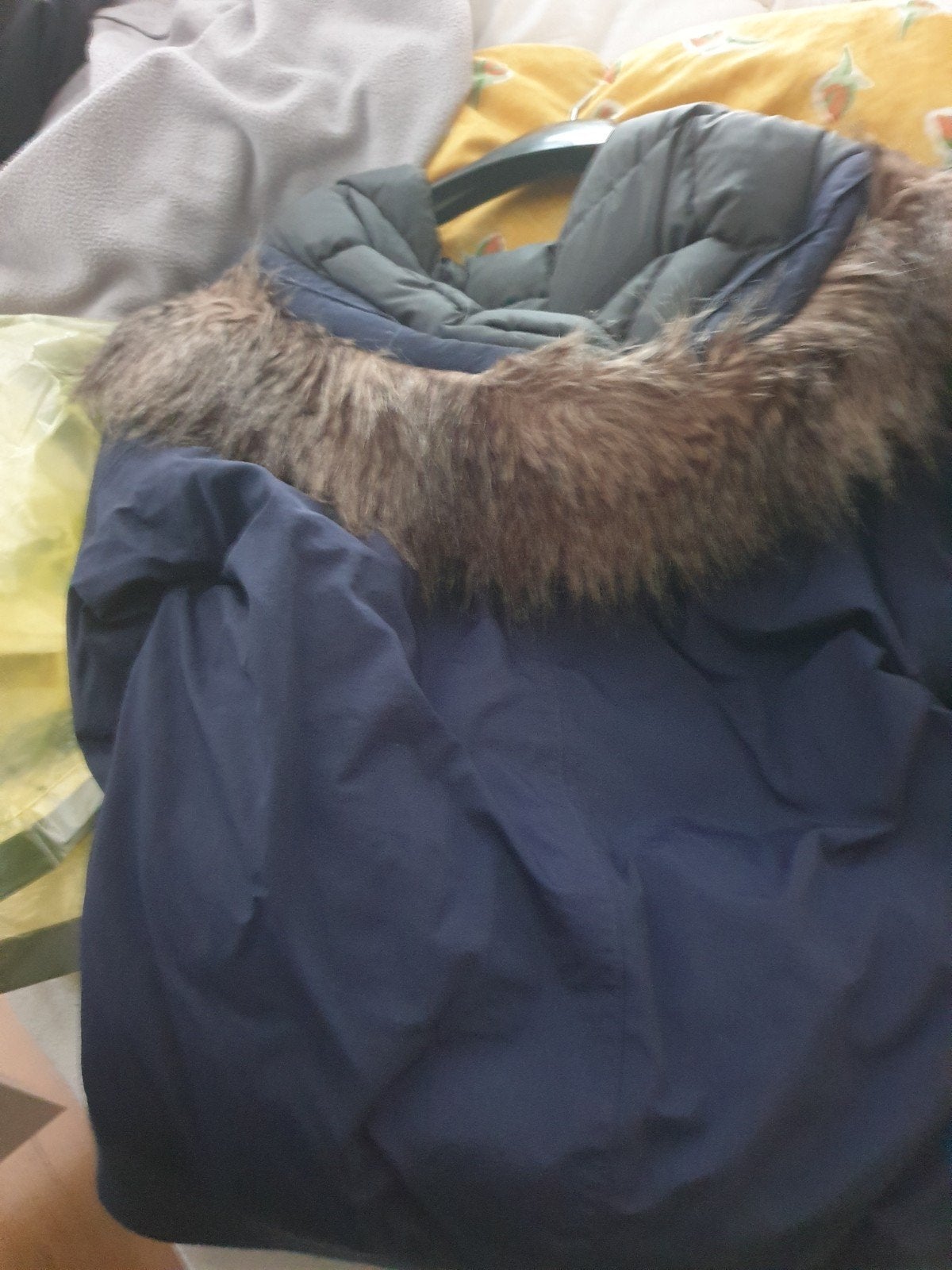 G-Star RAW Winterjas met Bontkraag, Kleding | Dames, Jassen | Winter, Ophalen, Blauw, Maat 42/44 (L), Nieuw